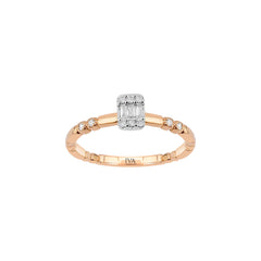 Roségold Diamantring mit Baguette 0.25 ct in 585 oder 750 Gold