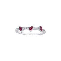 Roségold Diamantring mit Rubin 0.28 ct in 585 oder 750 Gold