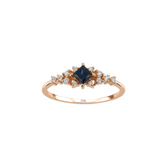 Roségold Diamantring mit Saphir 0.32 ct in 585 oder 750 Gold