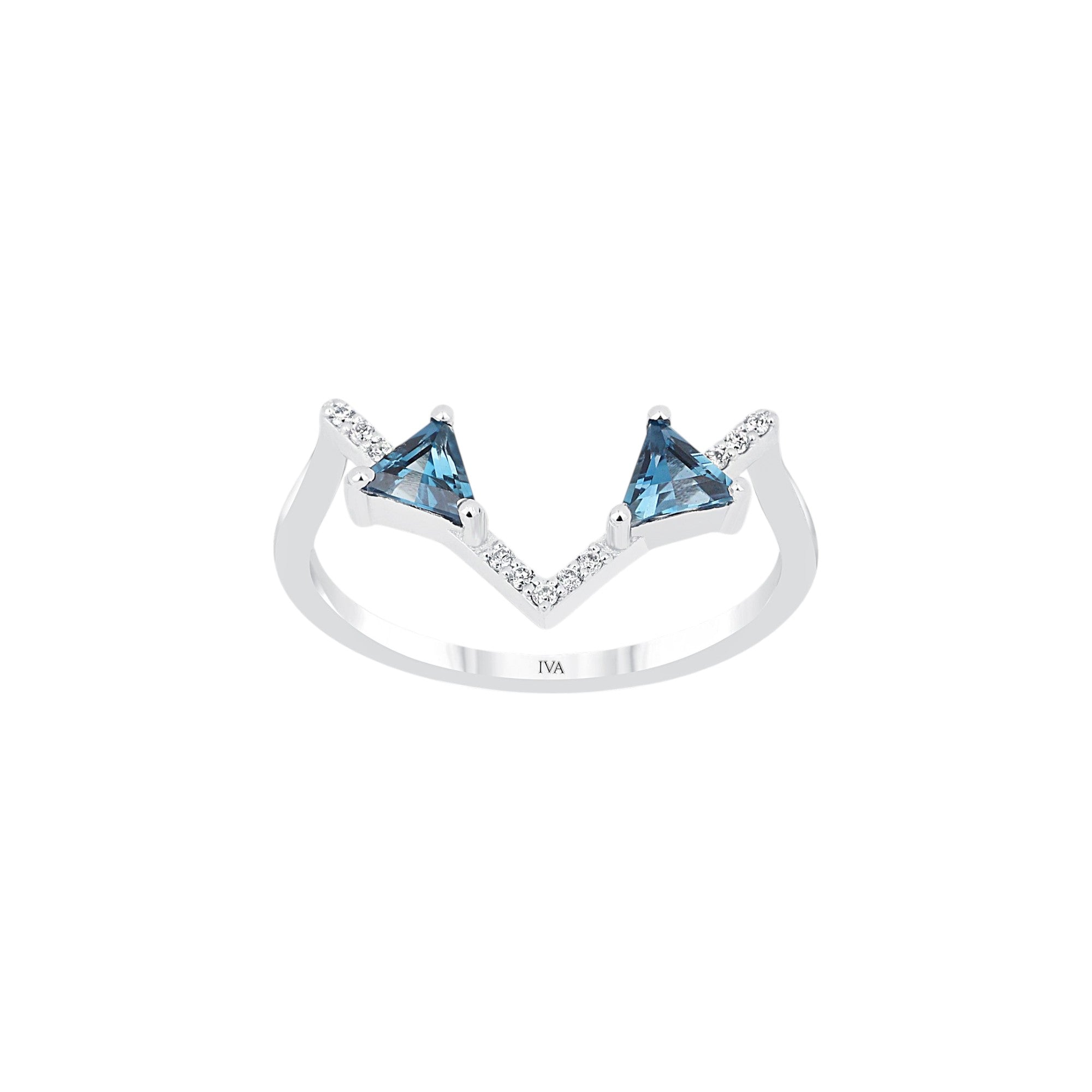 Roségold Diamantring mit Topas 0.58 ct in 585 oder 750 Gold
