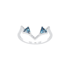 Roségold Diamantring mit Topas 0.58 ct in 585 oder 750 Gold