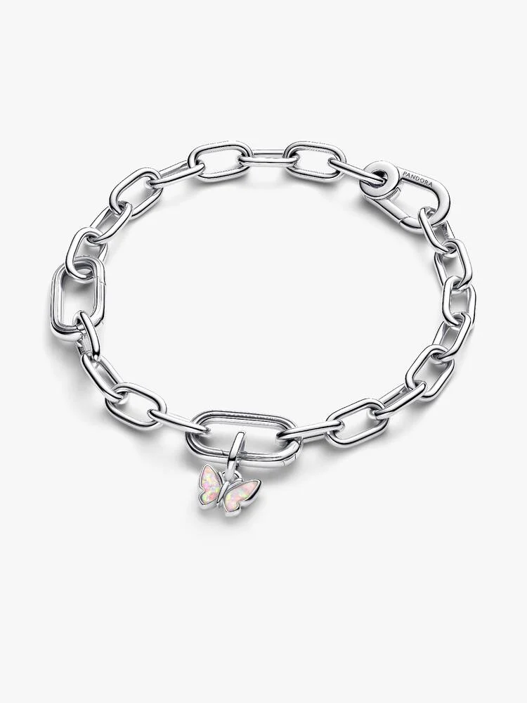 Rosafarbener Schmetterling Mini-Charm-Anhänger - 793825C01