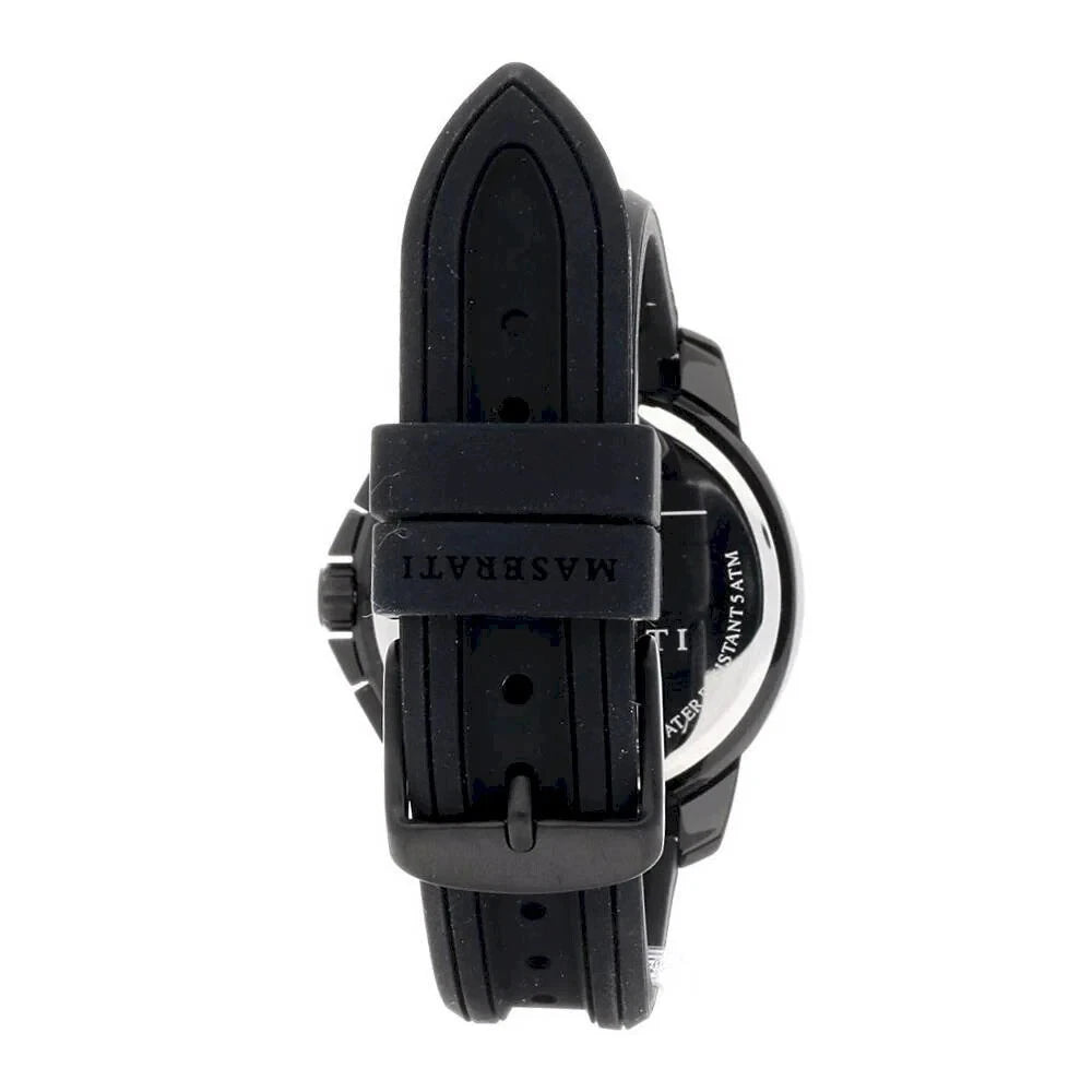 Maserati Sfida Schwarz Silikon Quarz Herrenuhr