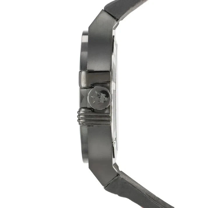 Maserati Potenza Schwarz Leder Quarz Herrenuhr