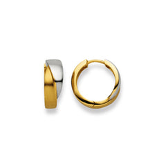 Scharnier-Creolen Gelbgold-Weissgold 750 Gold - 1564.03777/0003