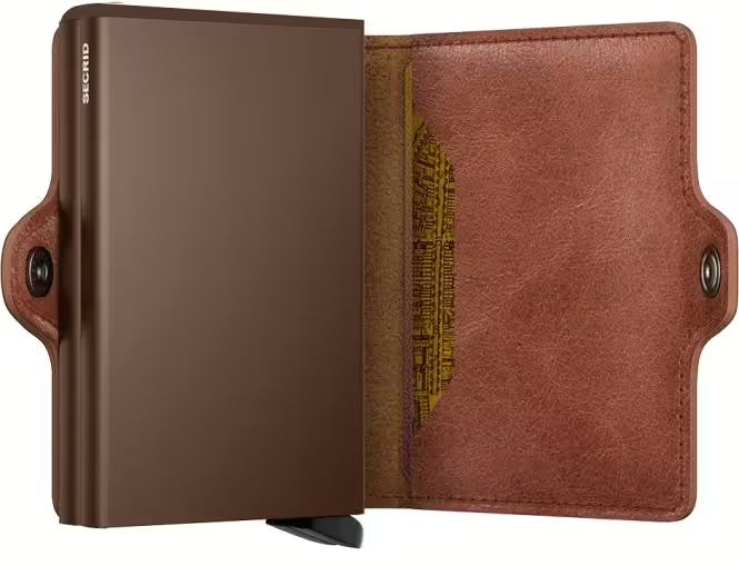 Secrid Twinwallet Vintage mit Gravur - TV-Cognac-Brown