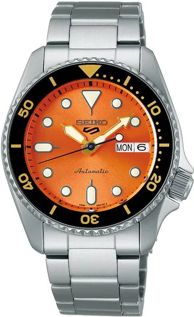 Seiko 5 Sports Automatik Day-Date Orange Herrenuhr - SRPK35K1