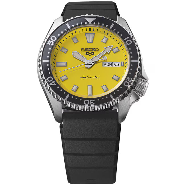 Seiko 5 Sports Day-Date Yellow SKX Re-Interpretation Herrenuhr - SRPL87K1