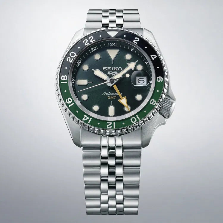 Seiko 5 Sports GMT Deep Green SKX Re-Interpretation Herrenuhr - SSK035K1