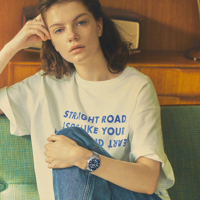 Seiko 5 Sports SKX Midsize Denim Blue (Unisex) Damenuhr - SRPL77K1