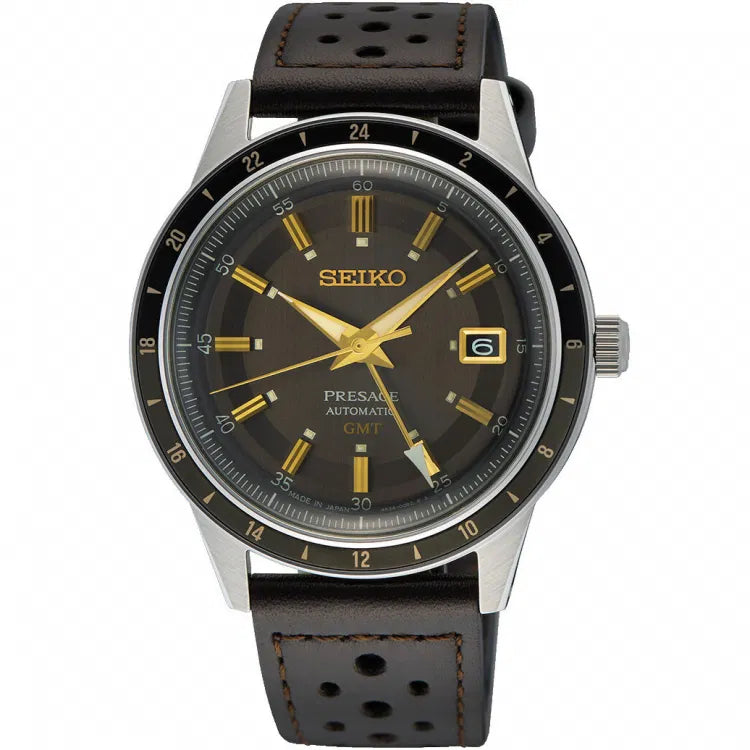 Seiko Presage 60s Style Automatic GMT Herrenuhr - SSK013