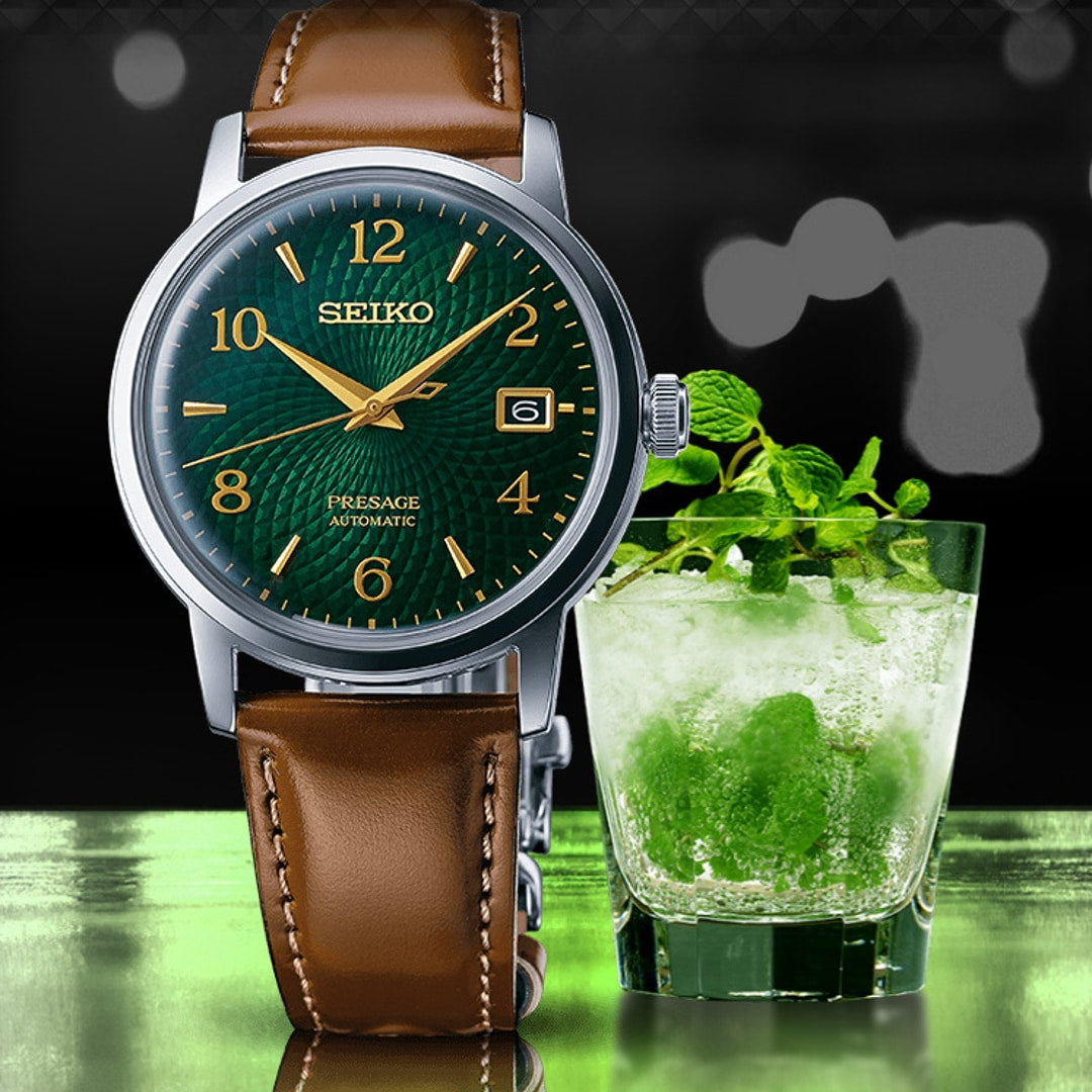 Seiko Presage Automatik Mojito Cocktail Time Unisexuhr - SRPE45J1