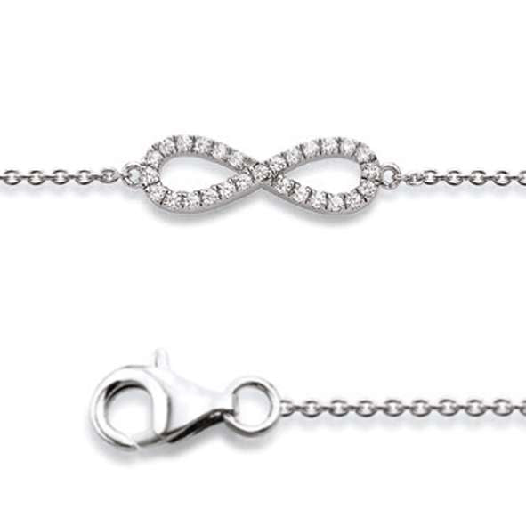 Silber Armband mit Infinity Symbol und Zirkonia - 6270.03179/1800