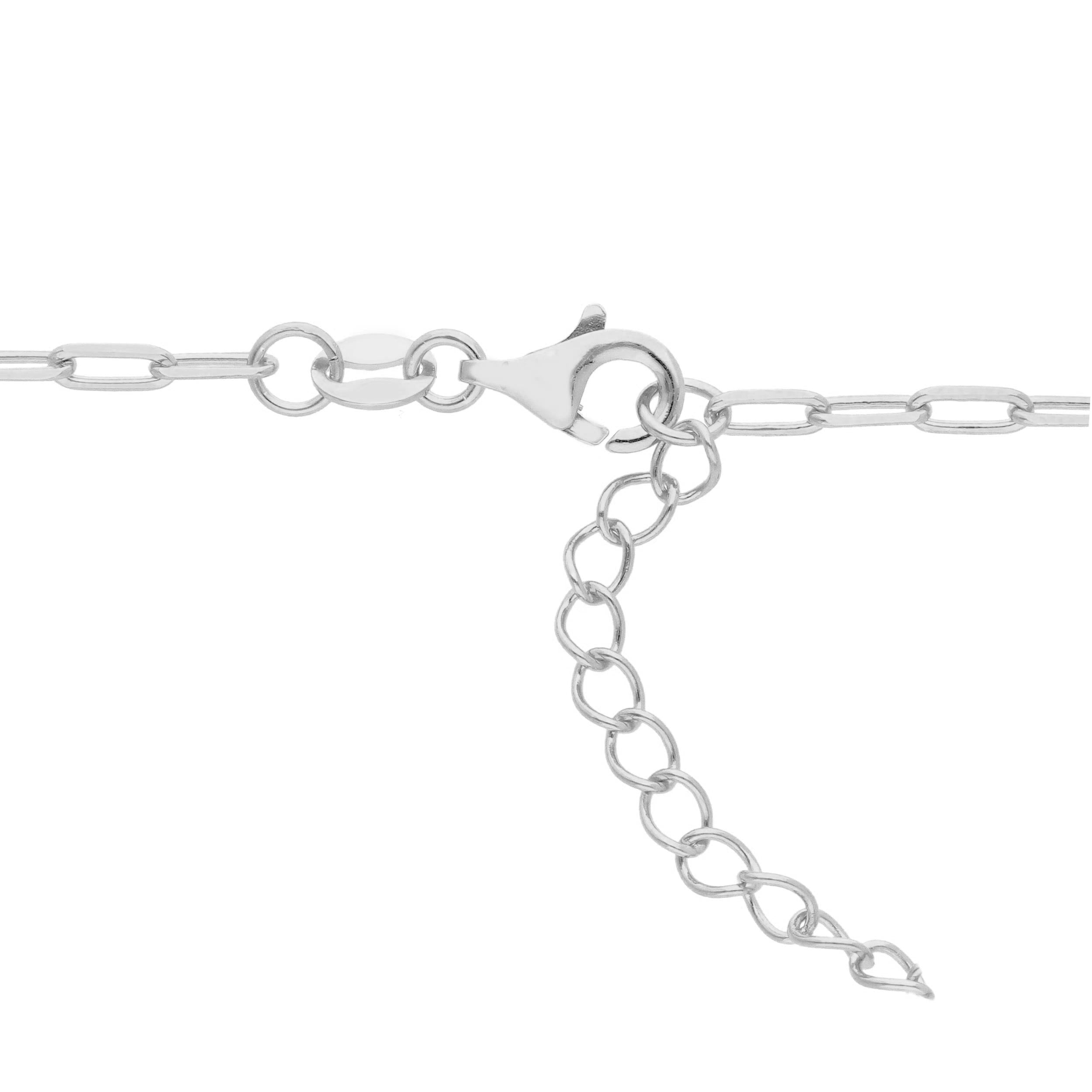 Silber Halskette mit Zirkonia