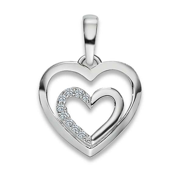 Silver classics 2021 Anhänger Silber 925 weiss – Herz Motiv - 6256.08970/0001