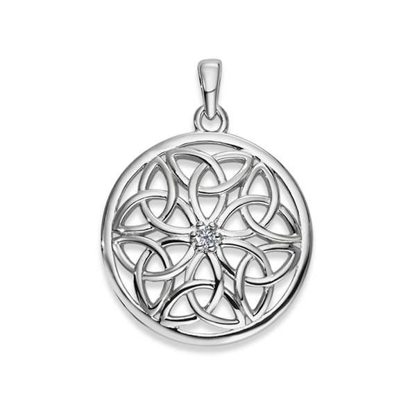 Silver Classics 2021 Lotus Anhänger 925 Silber Weiss mit Zirkonia 22 mm - 6251.08187/0001