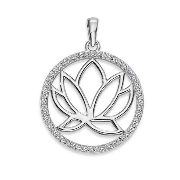 Silver Classics 2021 Lotus Anhänger 925 Silber Weiss mit Zirkonia - 6251.08184/0001