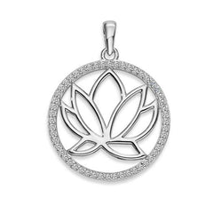 Silver Classics 2021 Lotus Anhänger 925 Silber Weiss mit Zirkonia - 6251.08184/0001