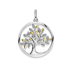Silver Classics Lebensbaum Anhänger Silber 925 Bicolor Zirkonia – 6556.08968/0001