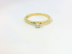 Bague de fiançailles Linden en or jaune 18 carats 750 millièmes et diamants - YZ0004326