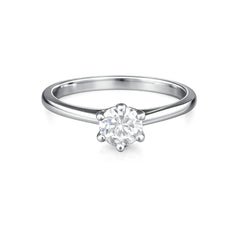 Strahlende Schlichtheit – Weissgoldring mit 0.60ct. Brillant für stilvolle Akzente - 5551000