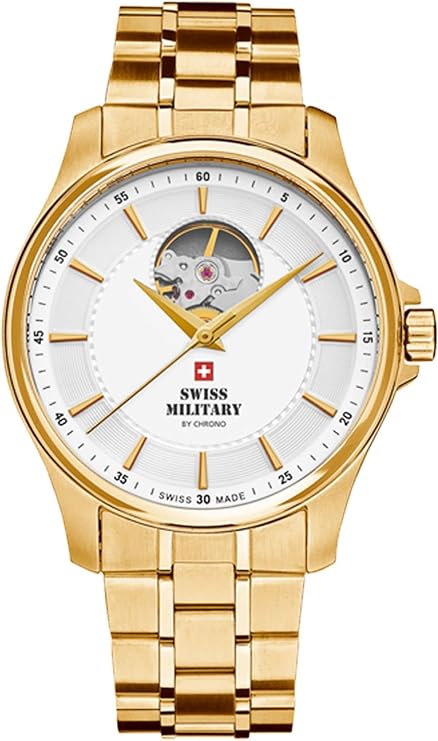 Swiss Military by Chrono Automatic Open Heart Herren Bicolor