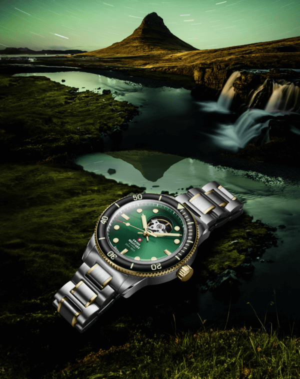 Swiss Military by Chrono Diver 200 Automatic Open Heart Herrenuhr - SMA34106.13