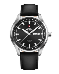 Swiss Military Schwarz Leder