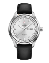 Swiss Military Silber Leder