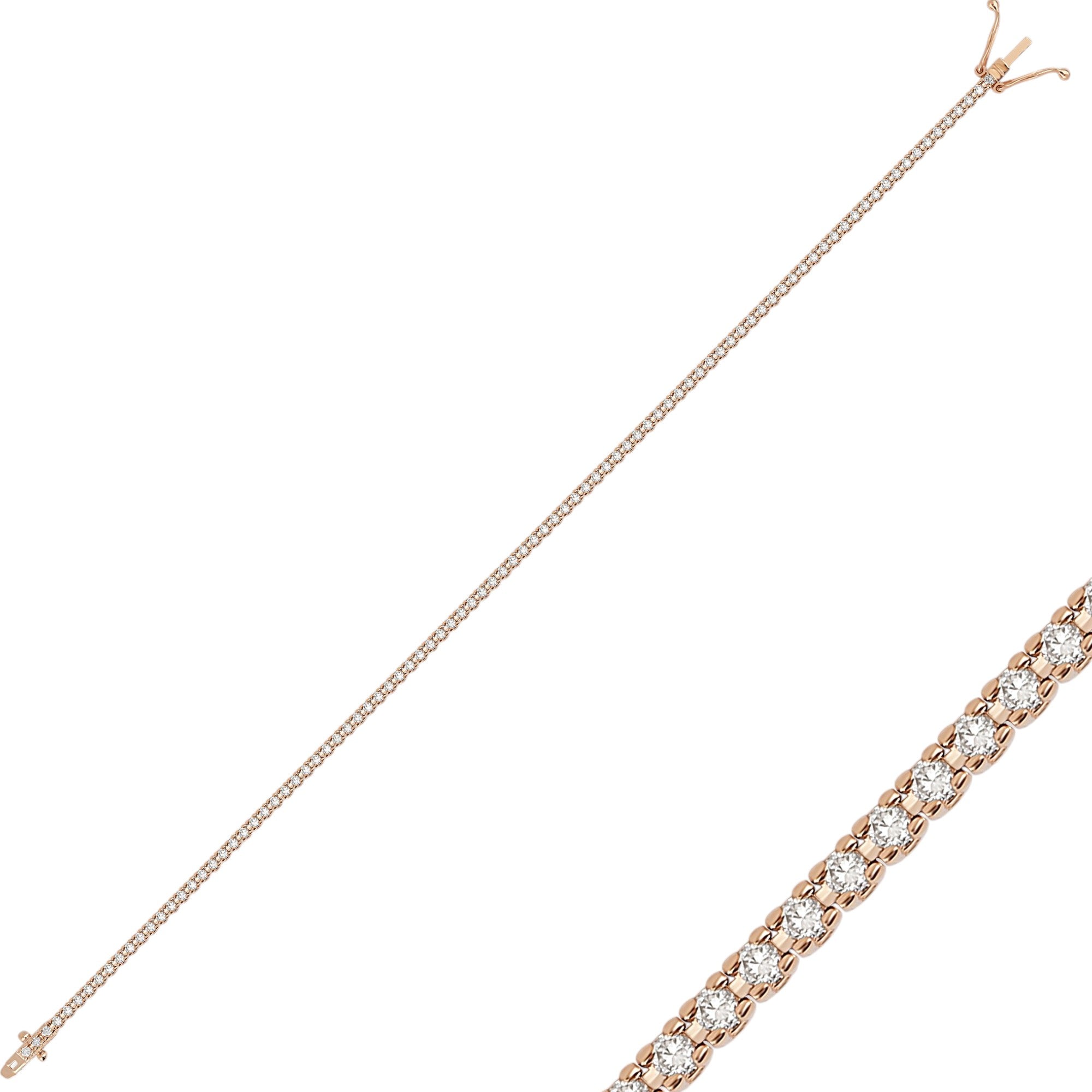 Tennisarmband mit 1.15 ct Diamanten in 585 oder 750 Weissgold