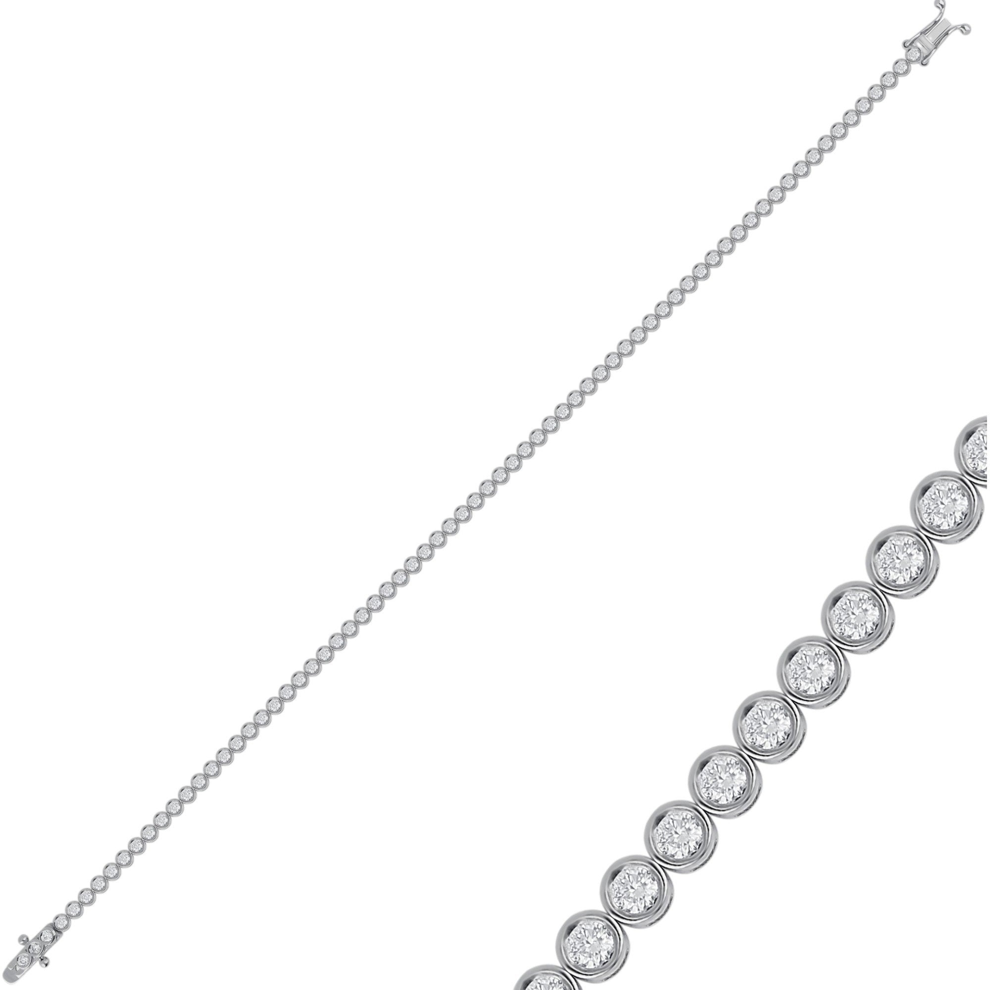 Tennisarmband mit 1.17 ct Diamanten in 585 oder 750 Weissgold