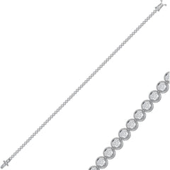 Tennisarmband mit 1.17 ct Diamanten in 585 oder 750 Weissgold