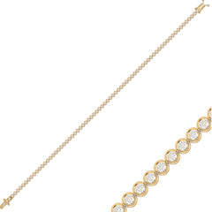 Tennisarmband mit 1.17 ct Diamanten in 585 oder 750 Weissgold