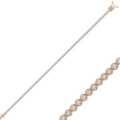 Tennisarmband mit 1.20 ct Diamanten in 585 oder 750 Weissgold