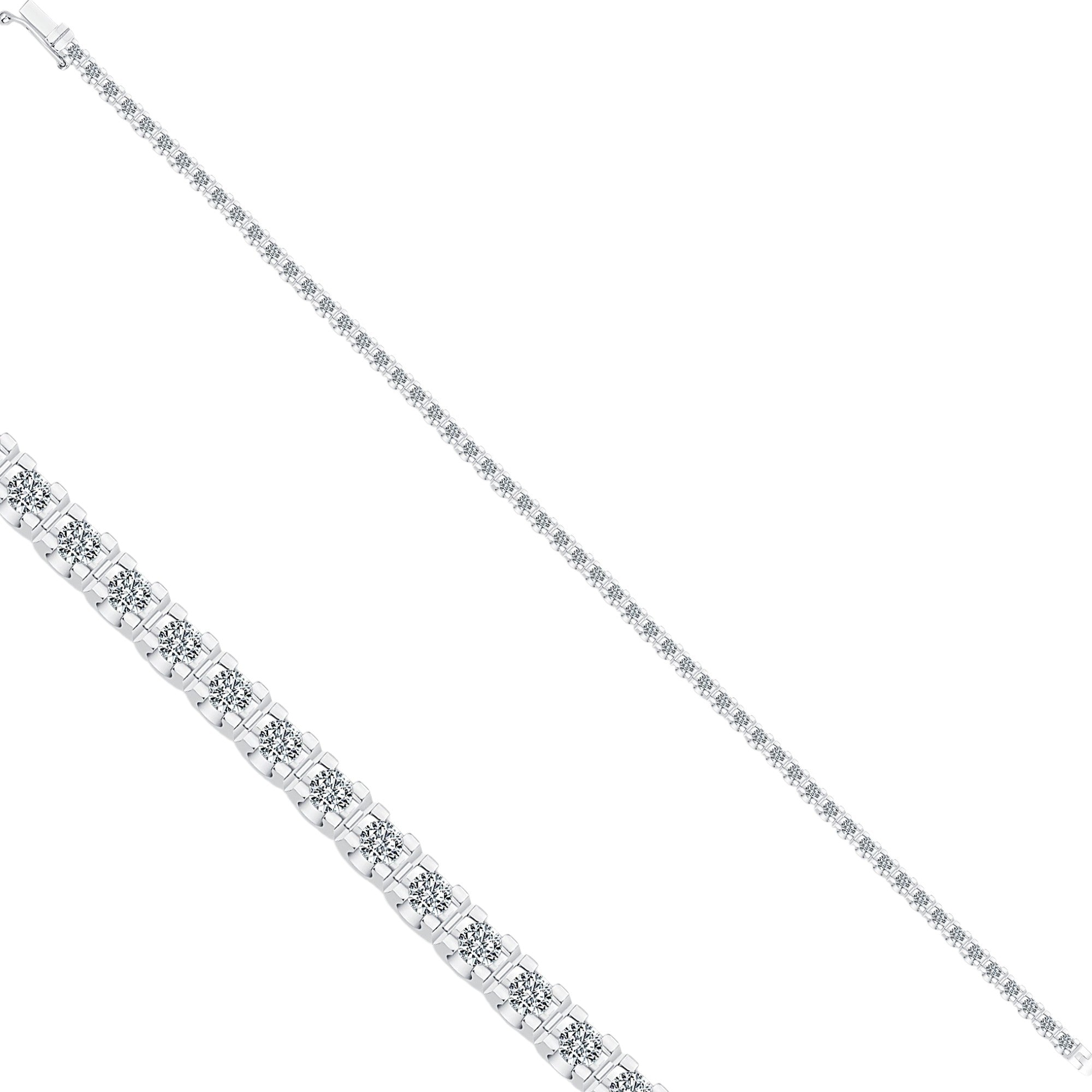 Tennisarmband mit 1.62 ct Diamanten in 585 oder 750 Weissgold
