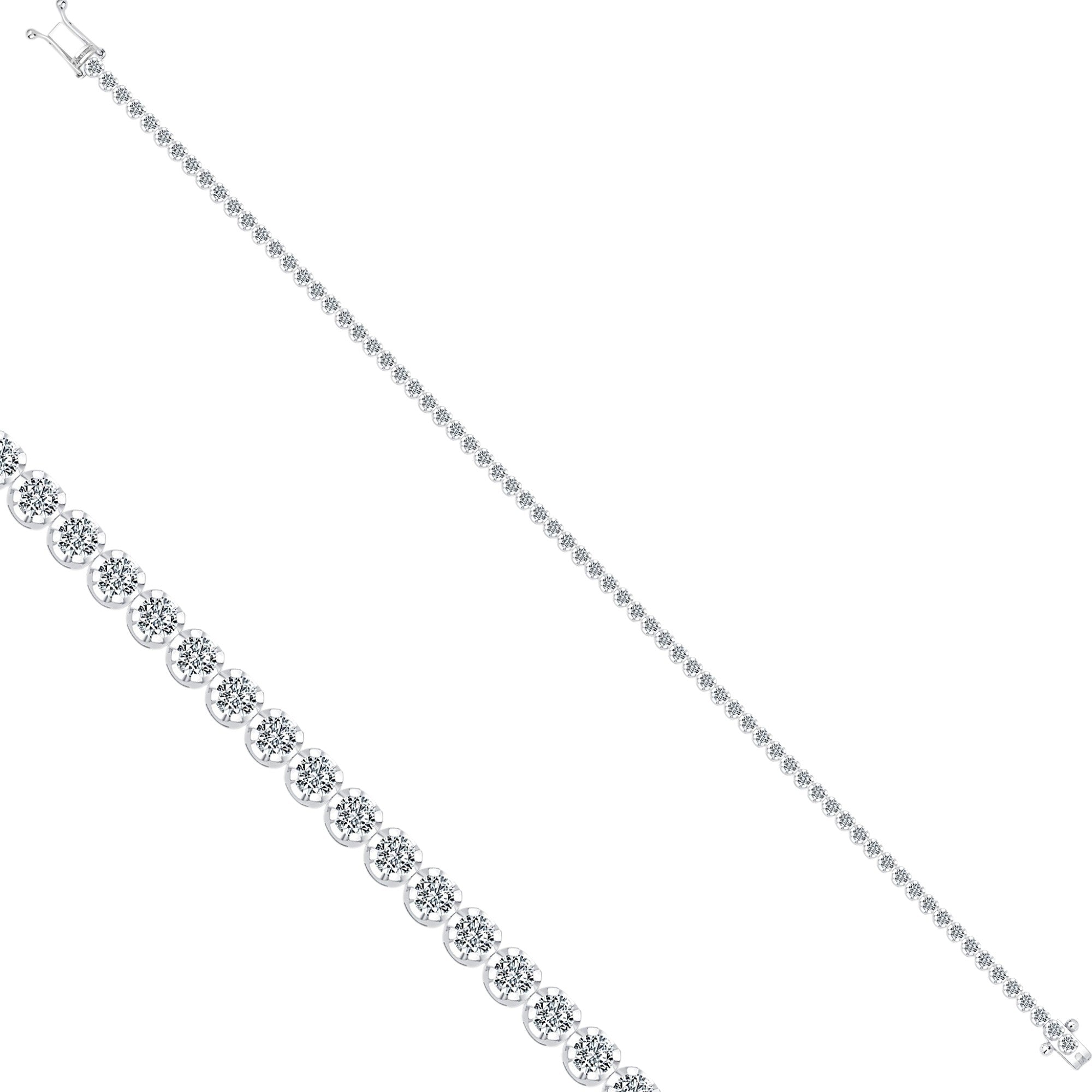 Tennisarmband mit 1.77 ct Diamanten in 585 oder 750 Weissgold