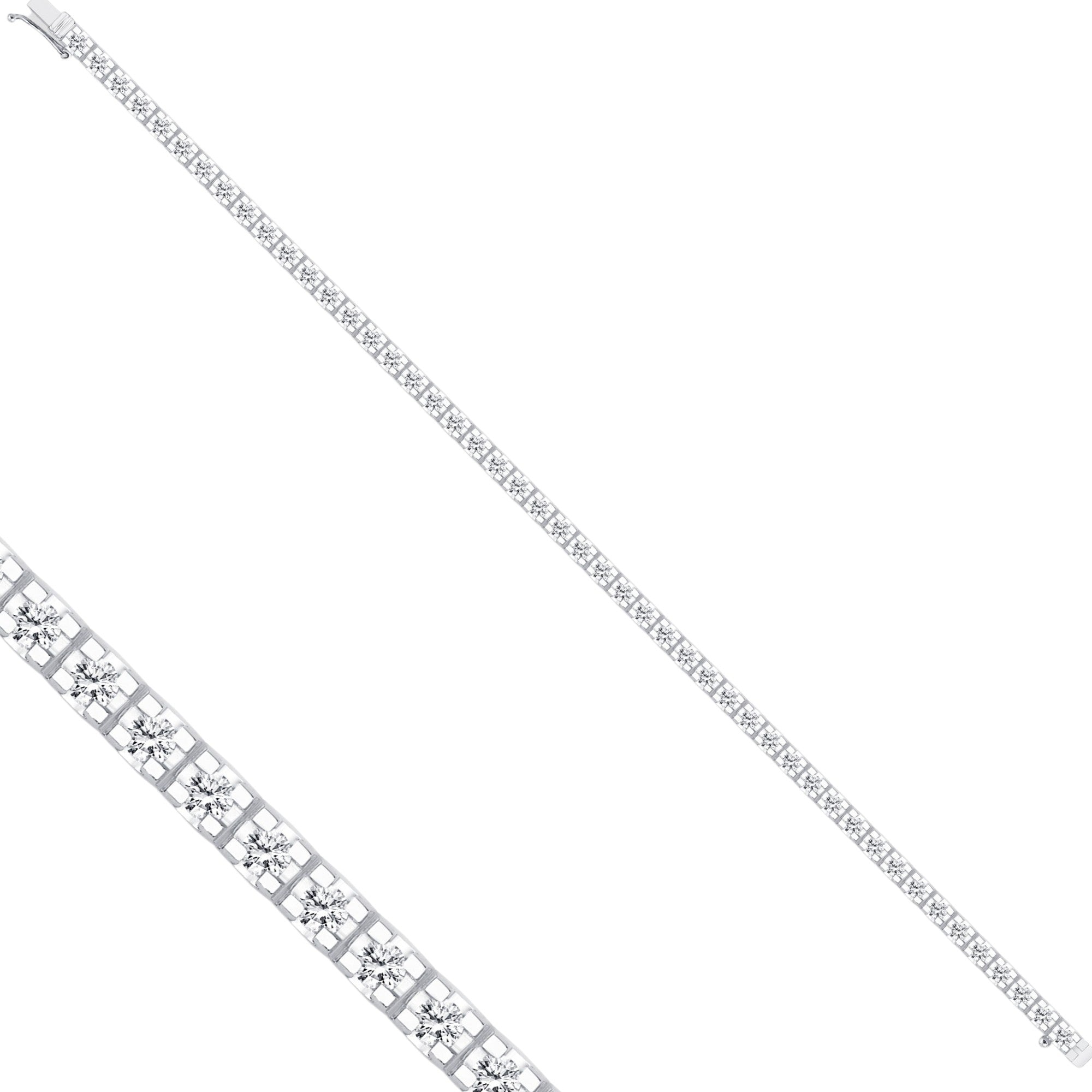 Tennisarmband mit 2.14 ct Diamanten in 585 oder 750 Weissgold