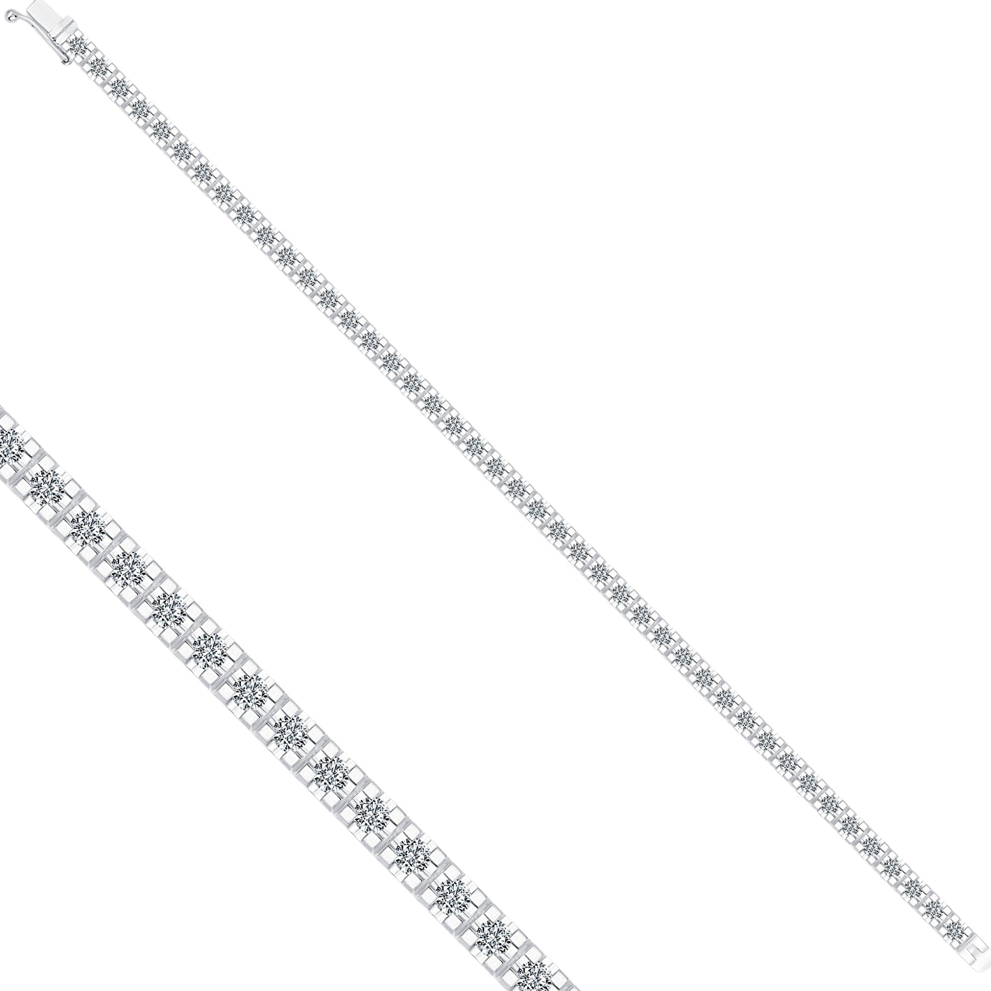 Tennisarmband mit 2.15 ct Diamanten in 585 oder 750 Weissgold