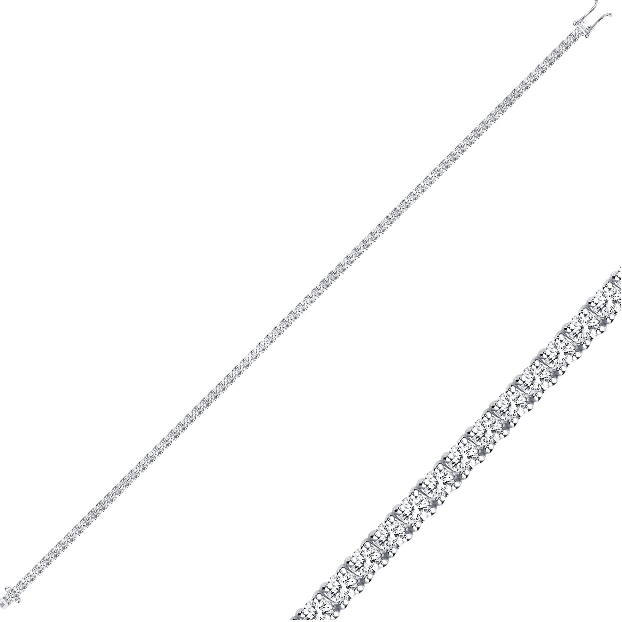 Tennisarmband mit 2.21 ct Diamanten in 585 oder 750 Weissgold