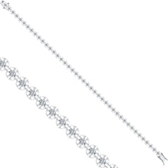 Tennisarmband mit 2.40 ct Diamanten in 585 oder 750 Weissgold