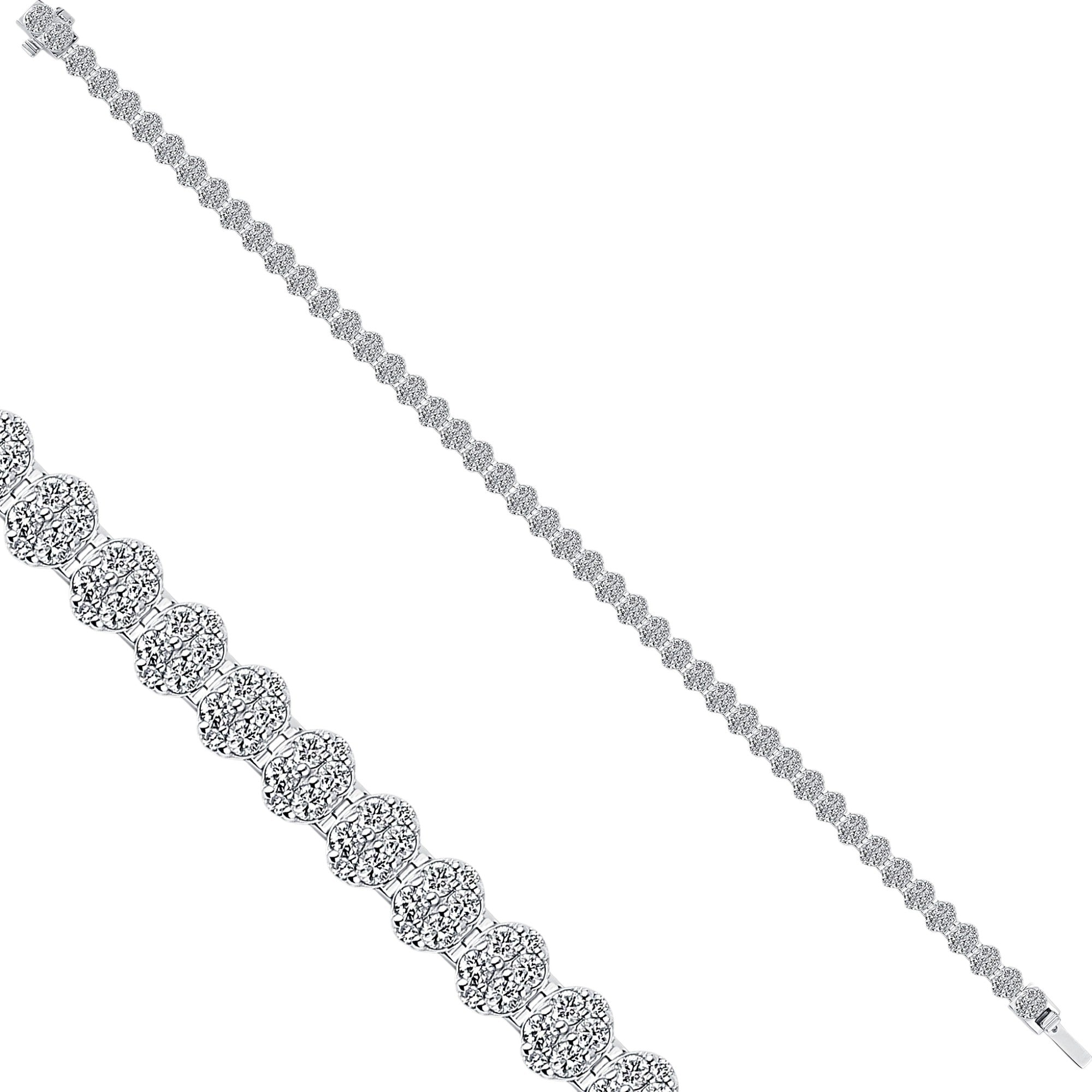 Tennisarmband mit 2.71 ct Diamanten in 585 oder 750 Weissgold