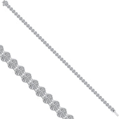 Tennisarmband mit 2.71 ct Diamanten in 585 oder 750 Weissgold