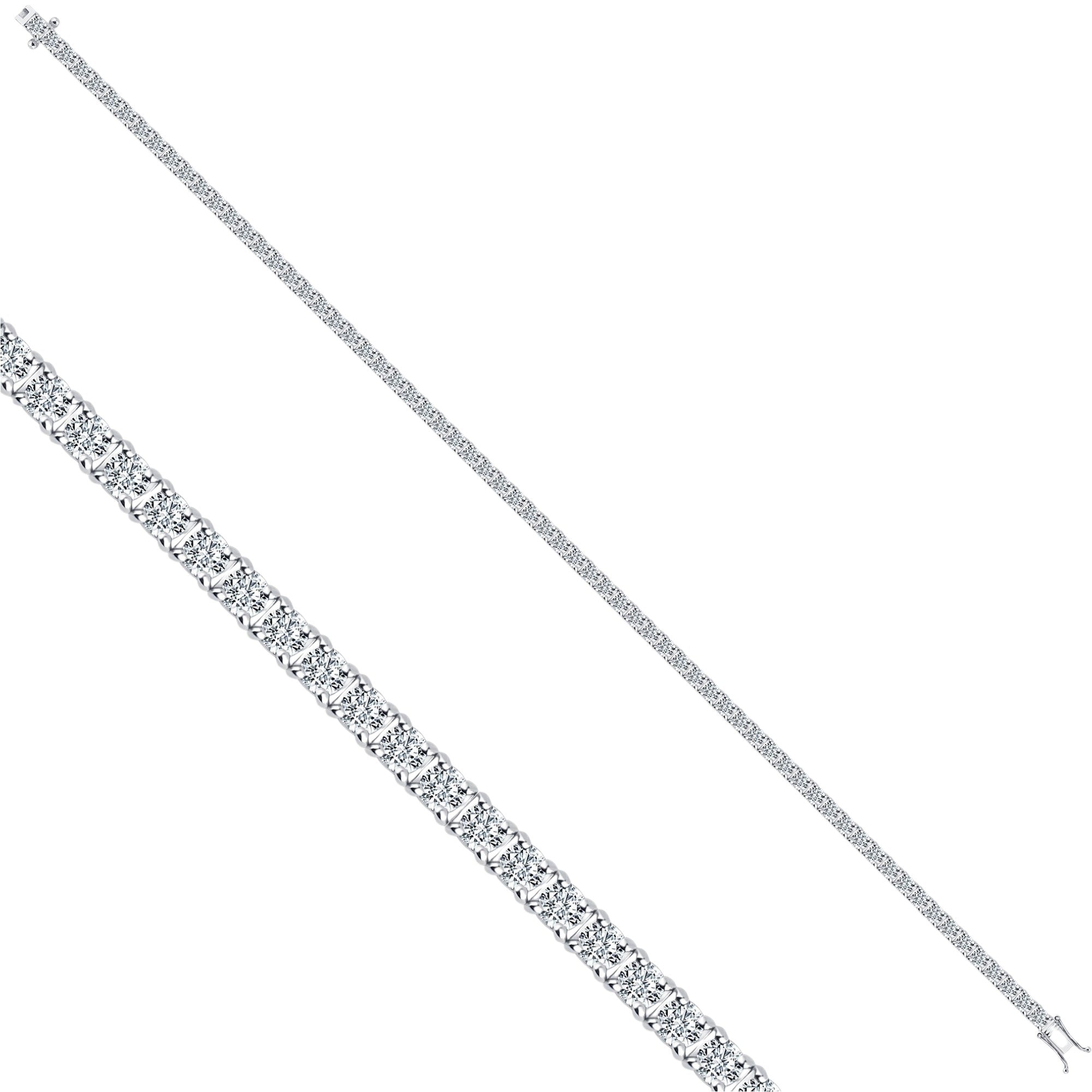 Tennisarmband mit 2.90 ct Diamanten in 585 oder 750 Weissgold