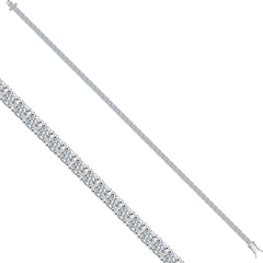 Tennisarmband mit 3.93 ct Diamanten in 585 oder 750 Weissgold