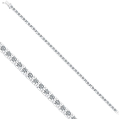 Tennisarmband mit 3.95 ct Diamanten in 585 oder 750 Weissgold