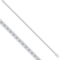 Tennisarmband mit 4.91 ct Diamanten in 585 oder 750 Weissgold