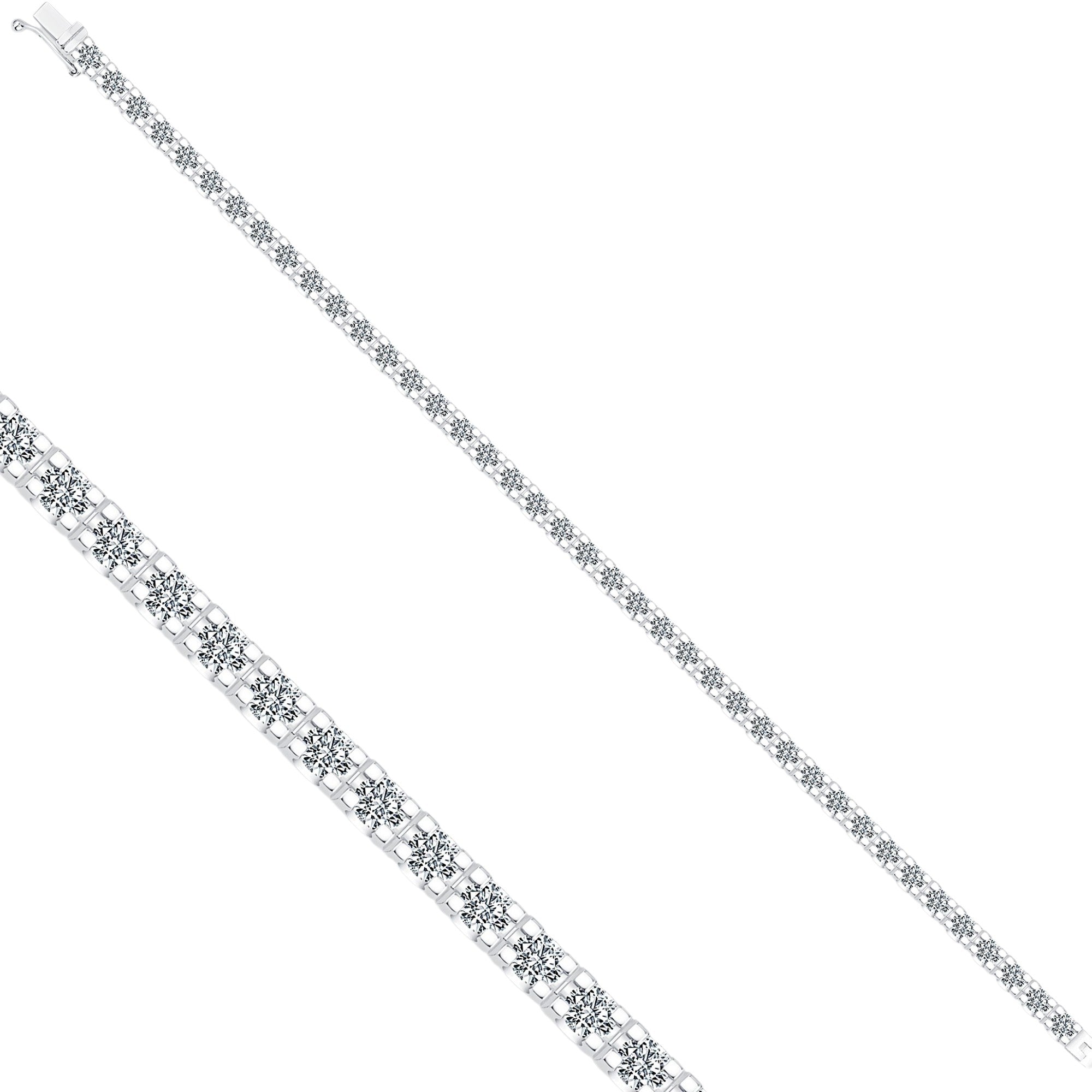 Tennisarmband mit 5.68 ct Diamanten in 585 oder 750 Weissgold