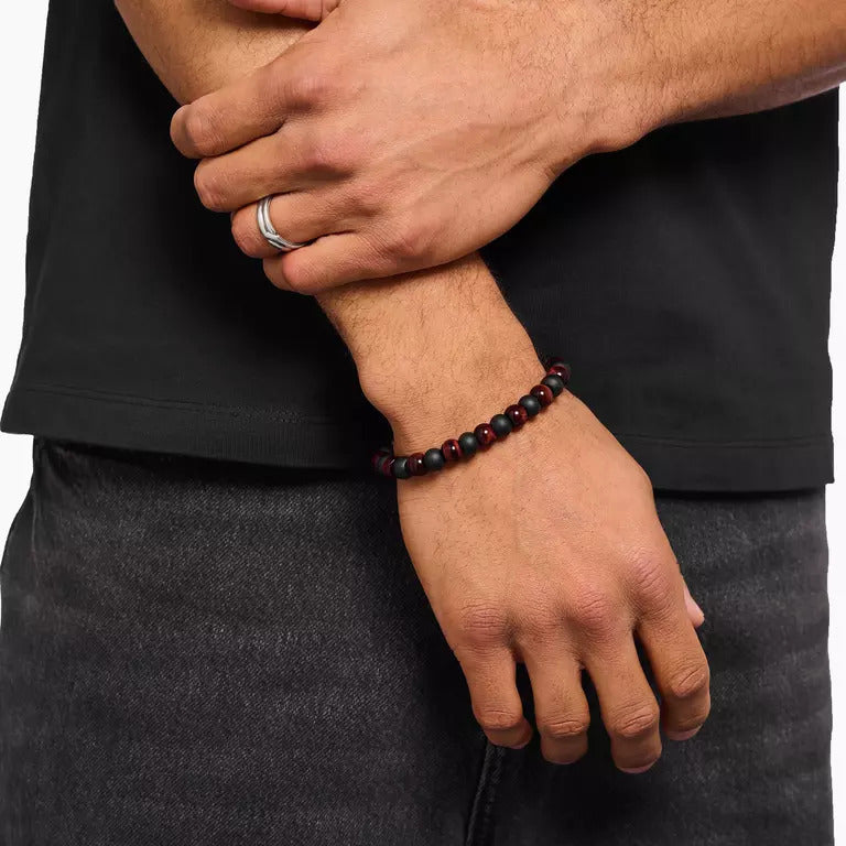 Thomas Sabo Armband Obsidian & rotes Tigerauge 19 cm - A2196-806-7-L19
