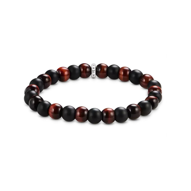 Thomas Sabo Armband Obsidian & rotes Tigerauge 19 cm - A2196-806-7-L19
