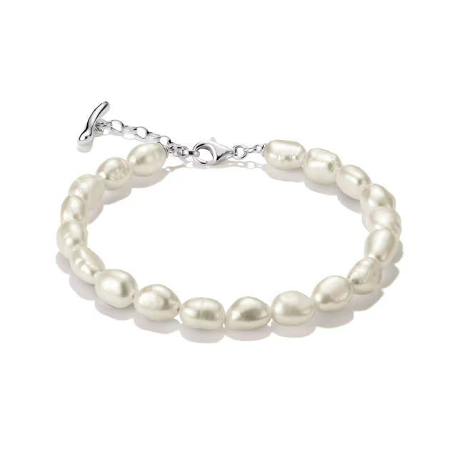 Thomas Sabo Bold Elegance Perlenarmband Silber 925 mit Süsswasserzuchtperlen – A2235-082-14-L19V